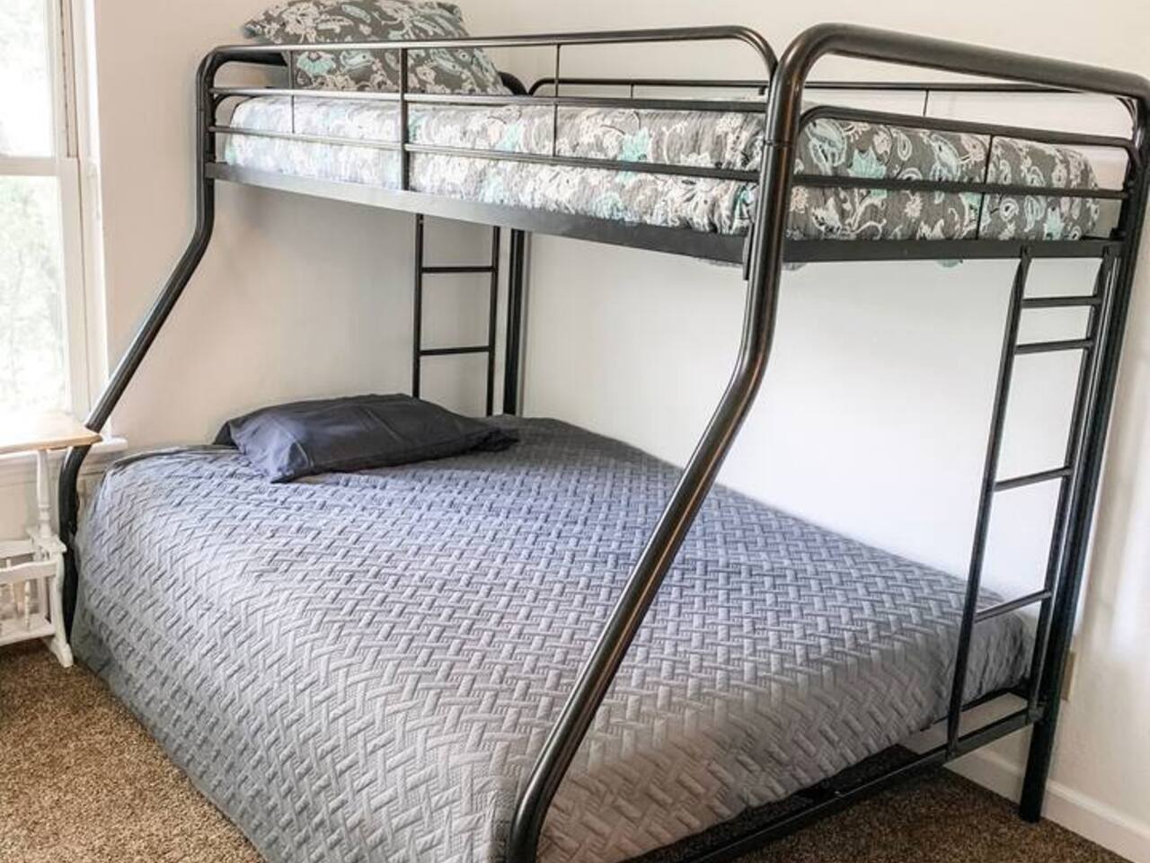 Second bedroom. Full and twin bunk