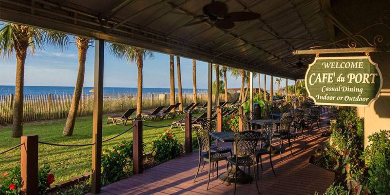 Enjoy the views while eating outside