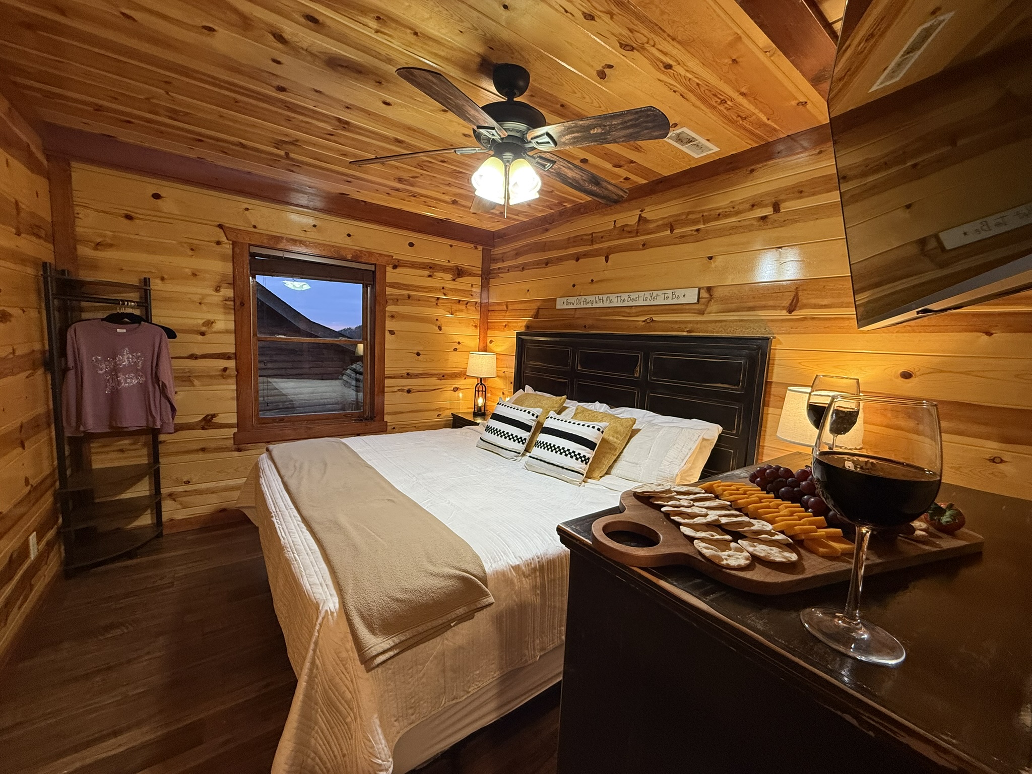 Whether you’re sharing a glass of wine or settling in for the night, this bedroom invites you to unwind and reconnect.