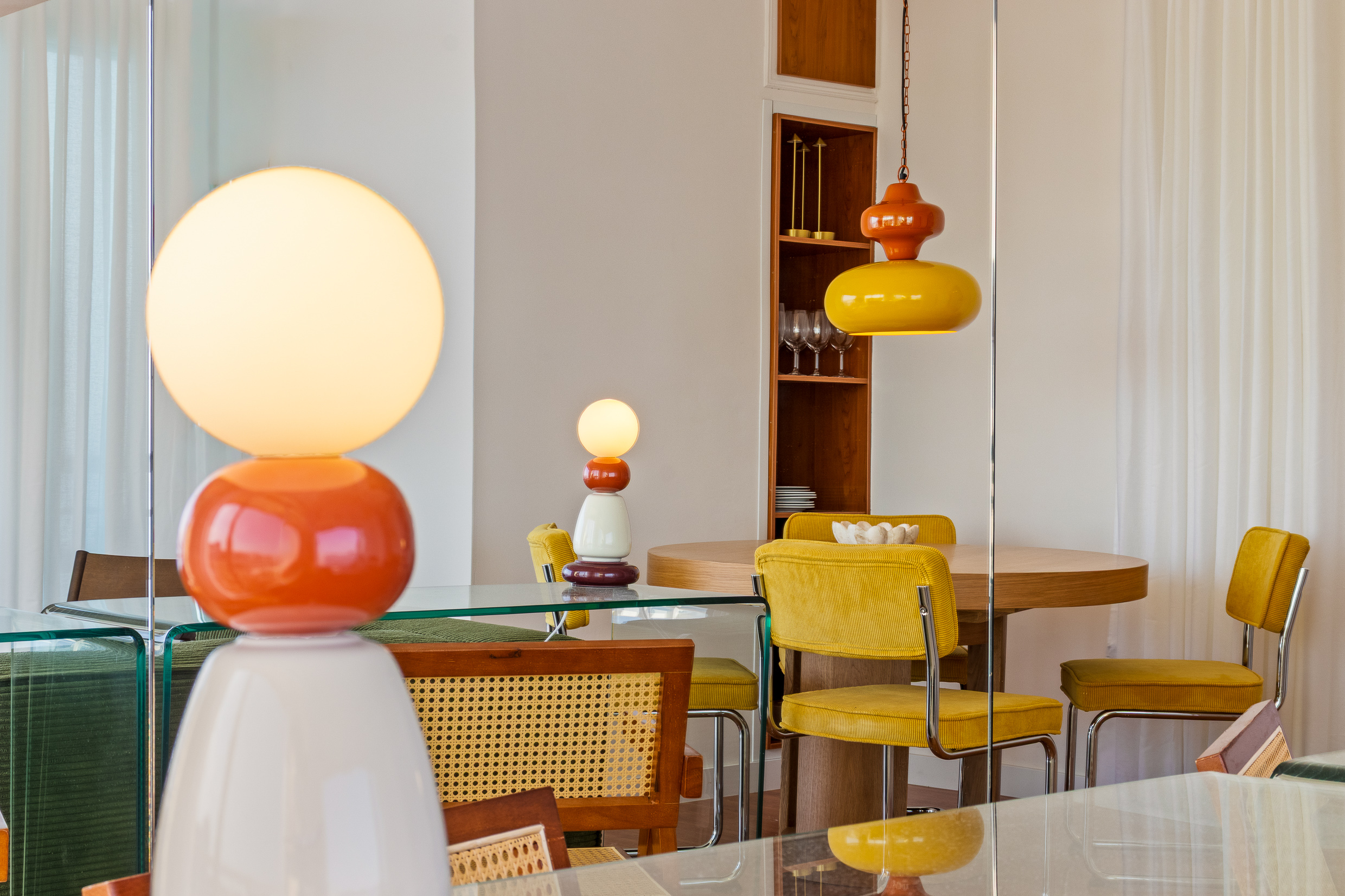 Characterful design details in the suite's living room.