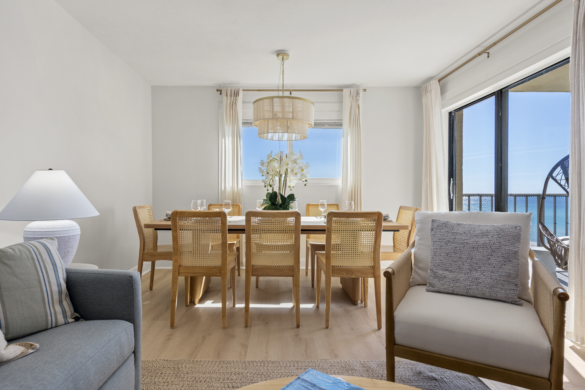 Relax, reconnect, and dine in this sunlit space designed for easy meals and meaningful moments.