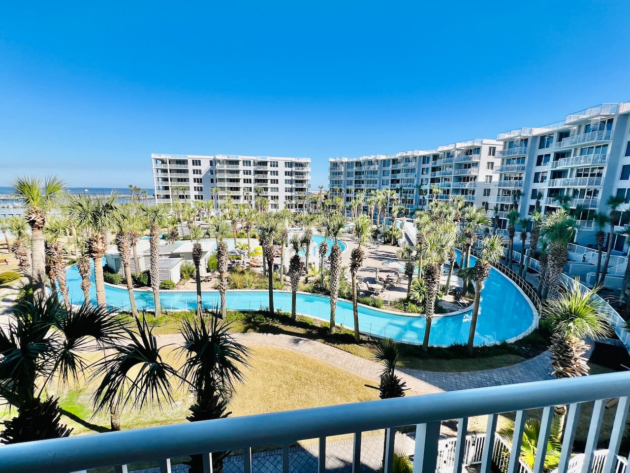 Balcony view of the Lazy River