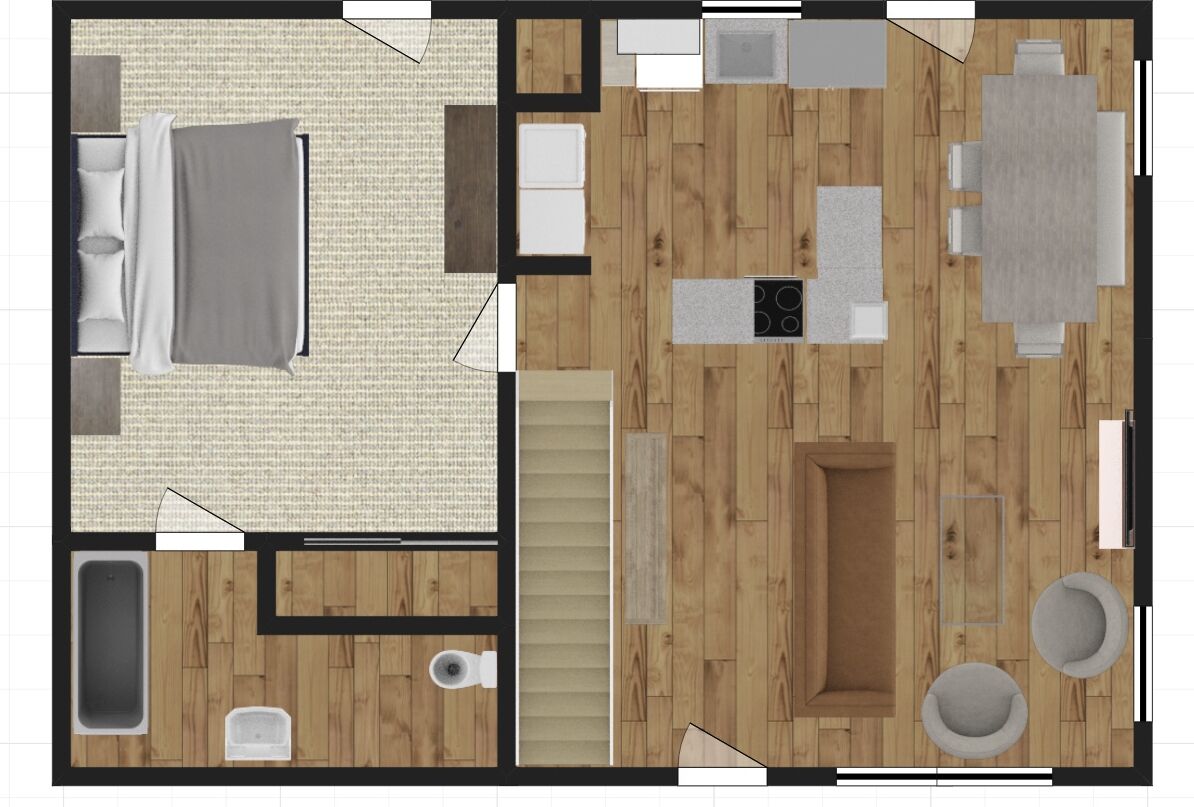 Main level floor plan.  Please note this is not to scale