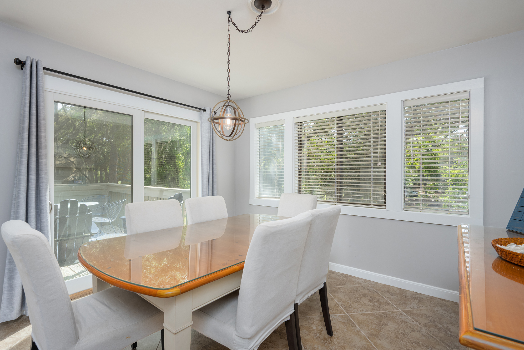 Light and open dining room