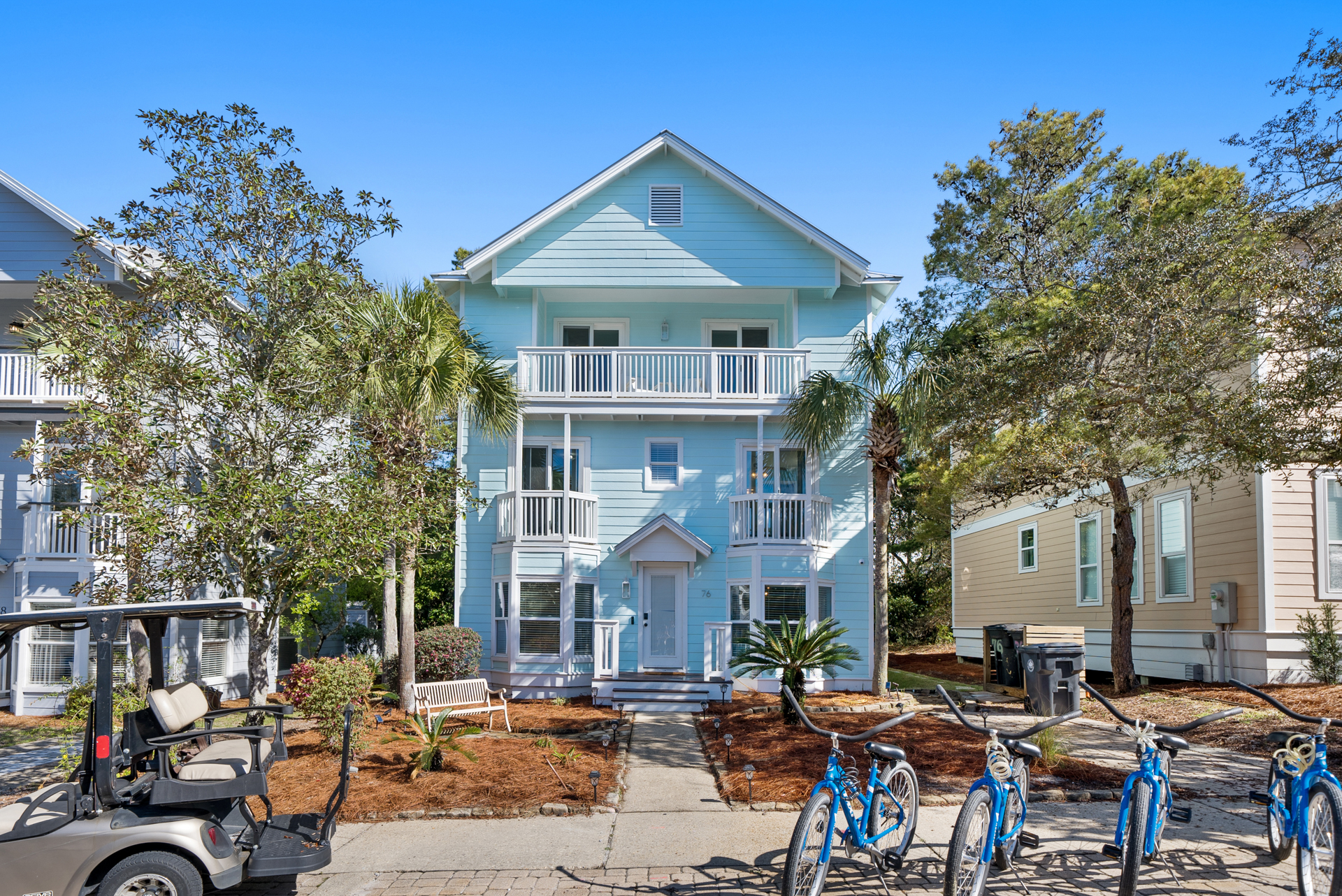 Street View with Golf Cart & Bikes