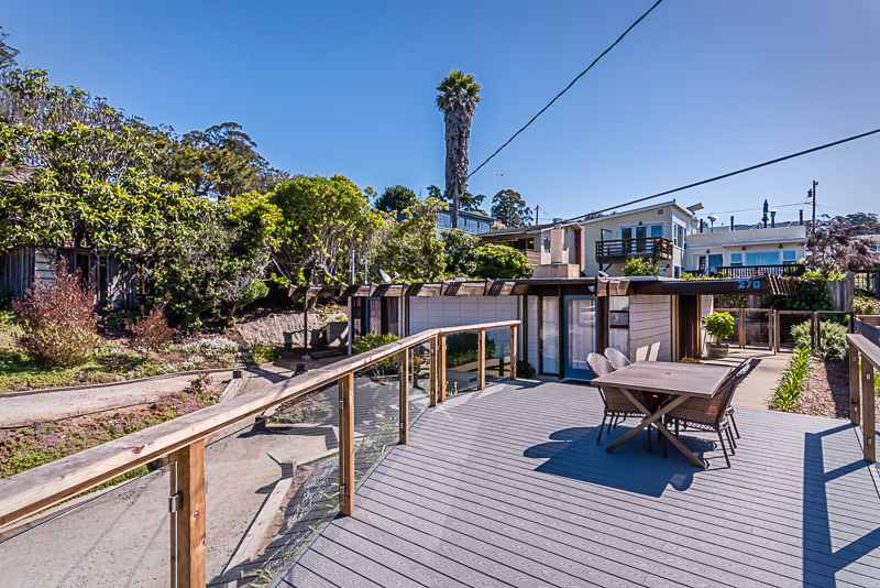 Front deck looking toward the house