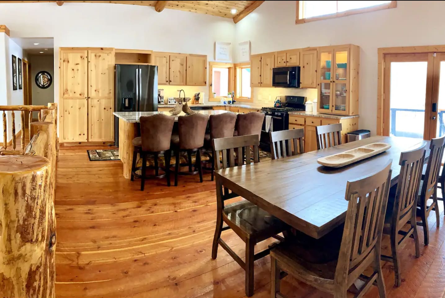 Fully equipped kitchen with everything you need. Hallway to bedrooms 2 and 3. Easy access from the garage to the main floor. Large patio and hot tub access right outside these doors.