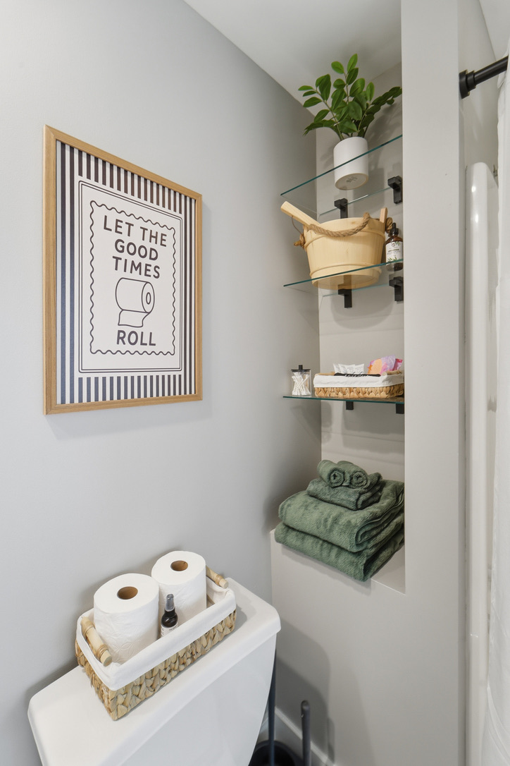 Luxury hotel amenities included: two robes, two pairs of slippers, sauna bucket, eucalyptus oils, make up clothe, travel size toiletries, feminine products, and soft towels.