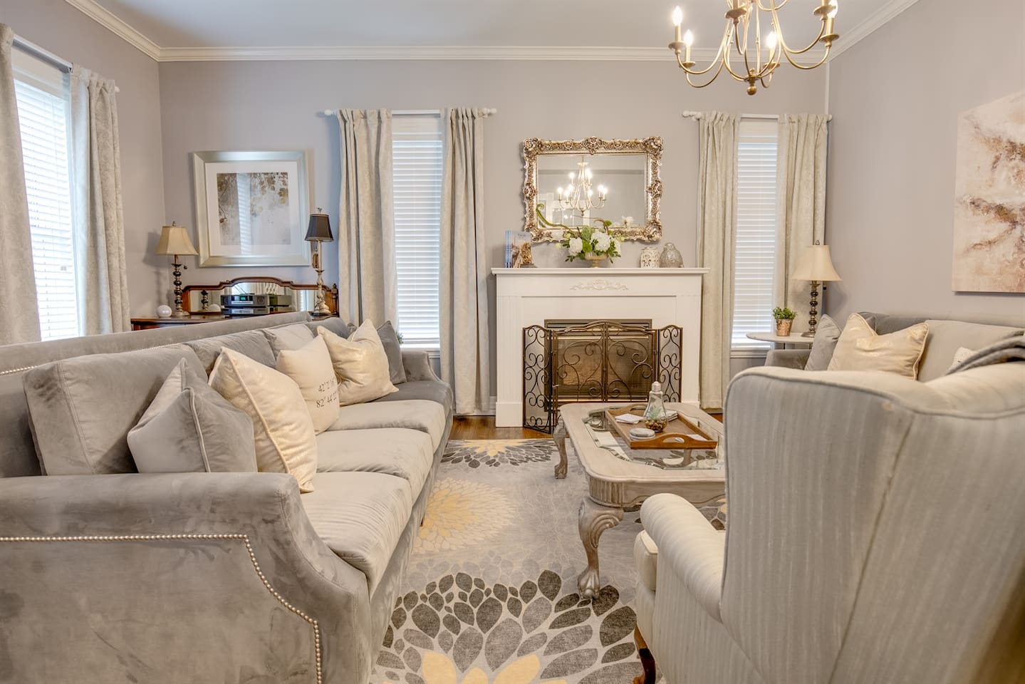 Living Room With Fire Place