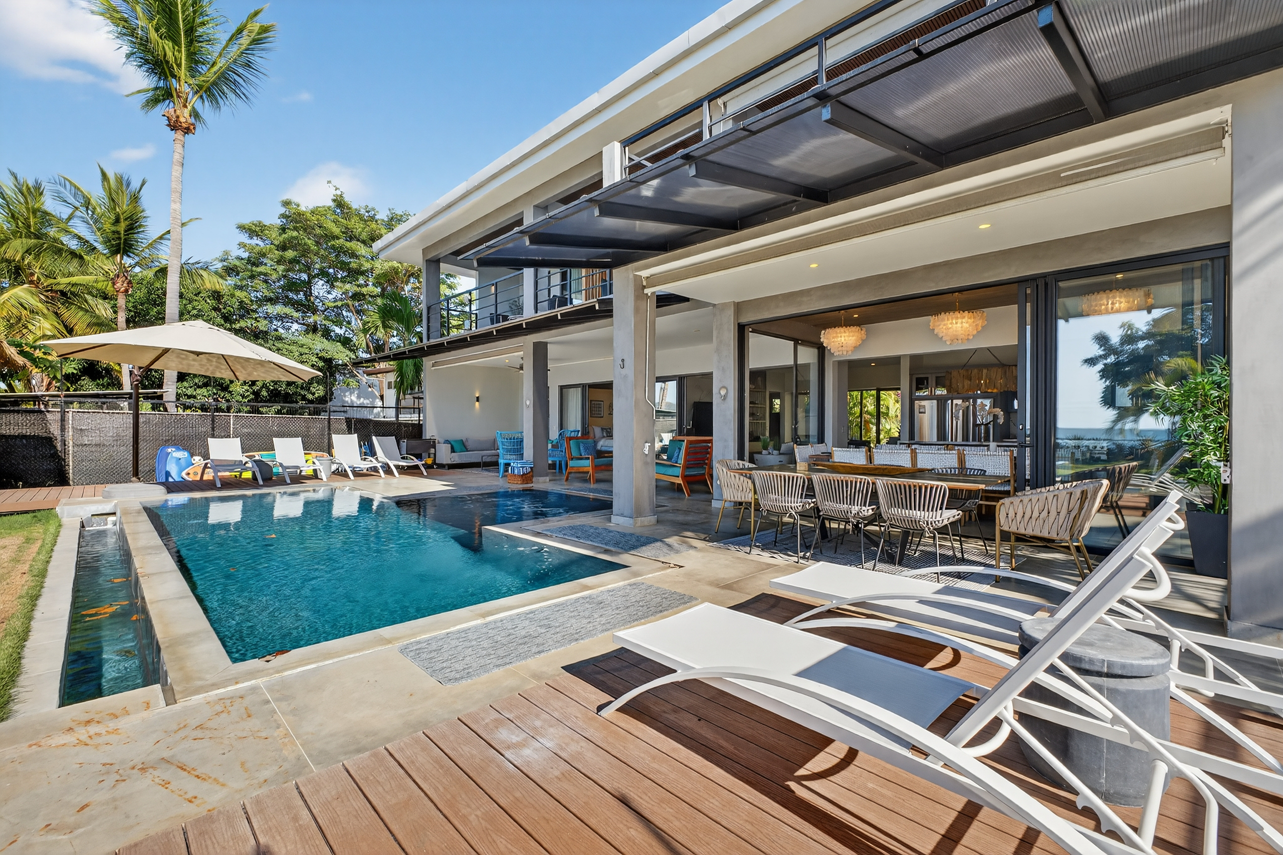 Backyard and pool space. 