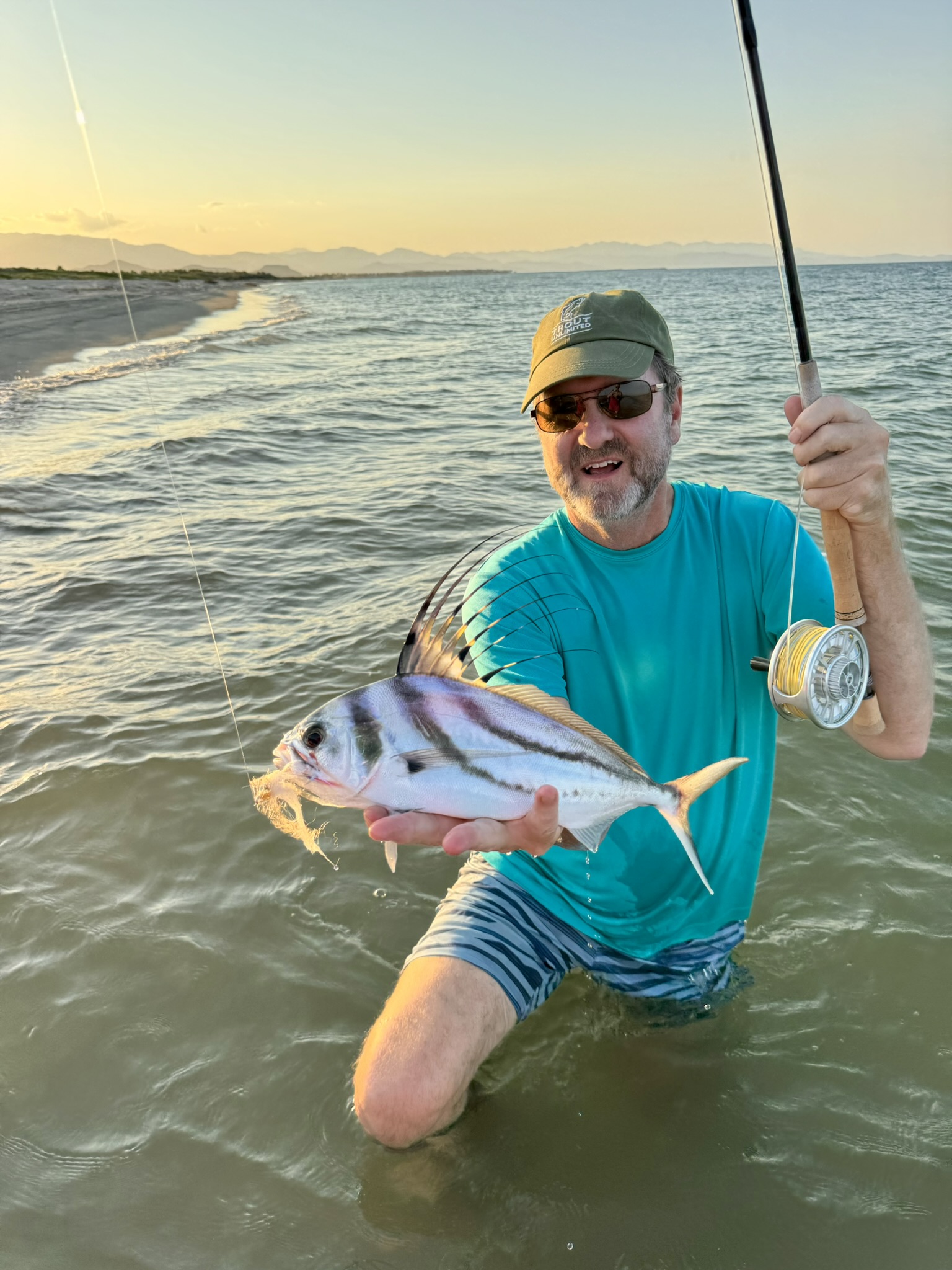 Rooster Fish Caught from the beach