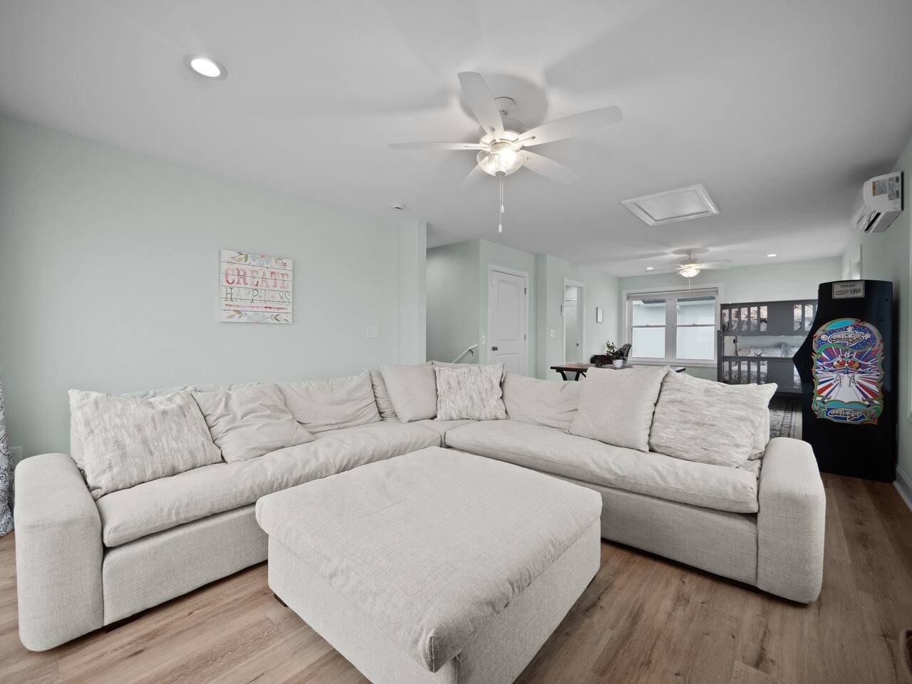 Comfy sectional on third floor