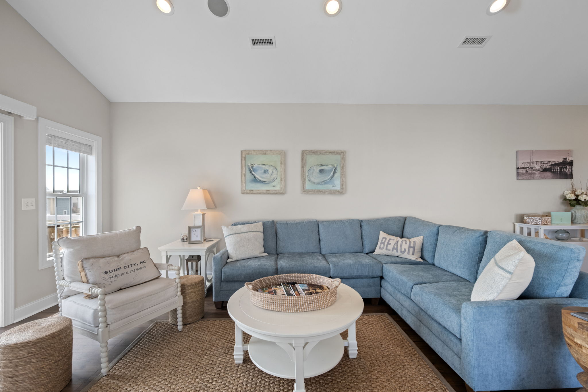 Sink into relaxation, surrounded by the soothing embrace of coastal vibes.