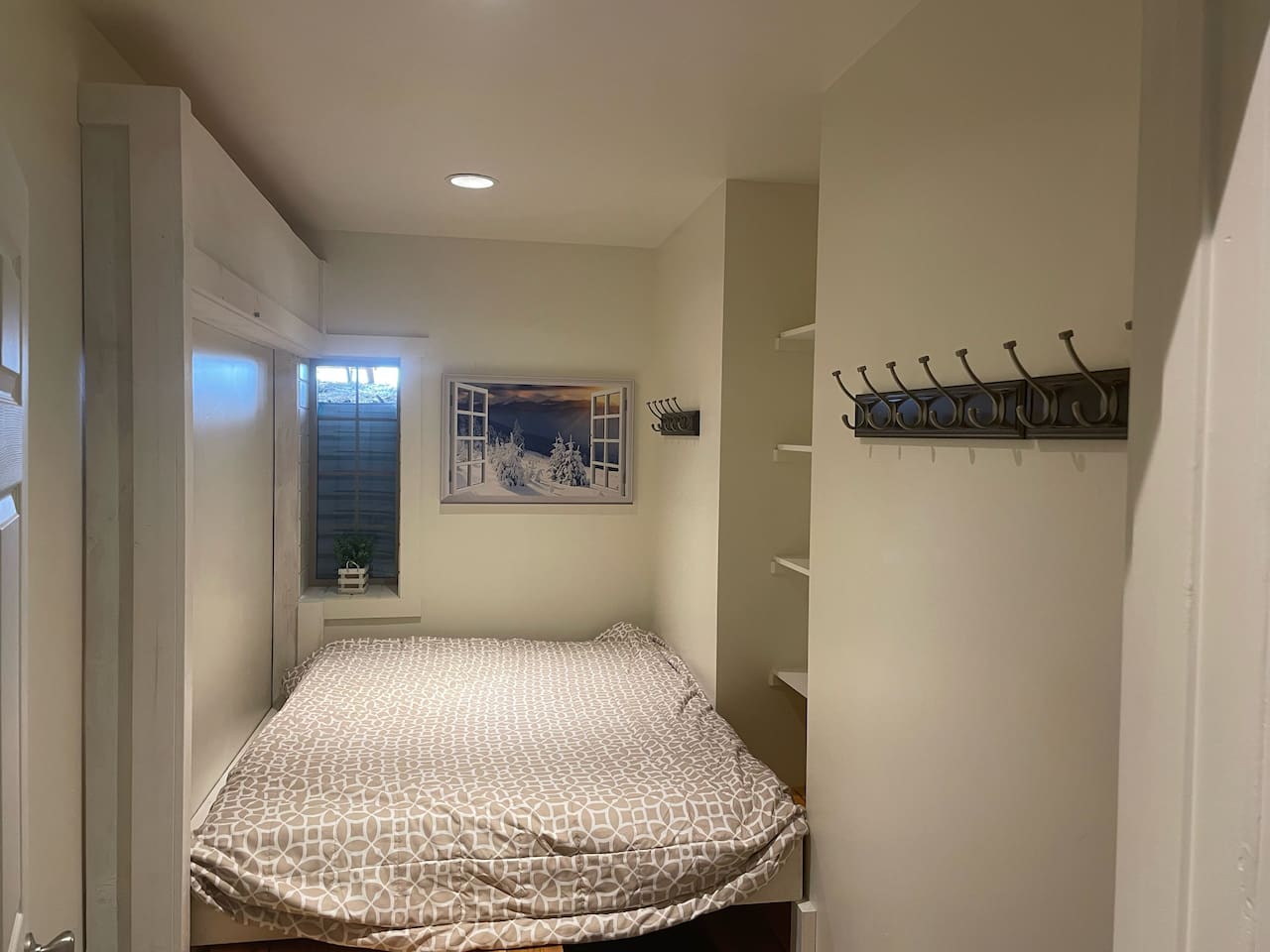 Basement bonus room with queen Murphy bed