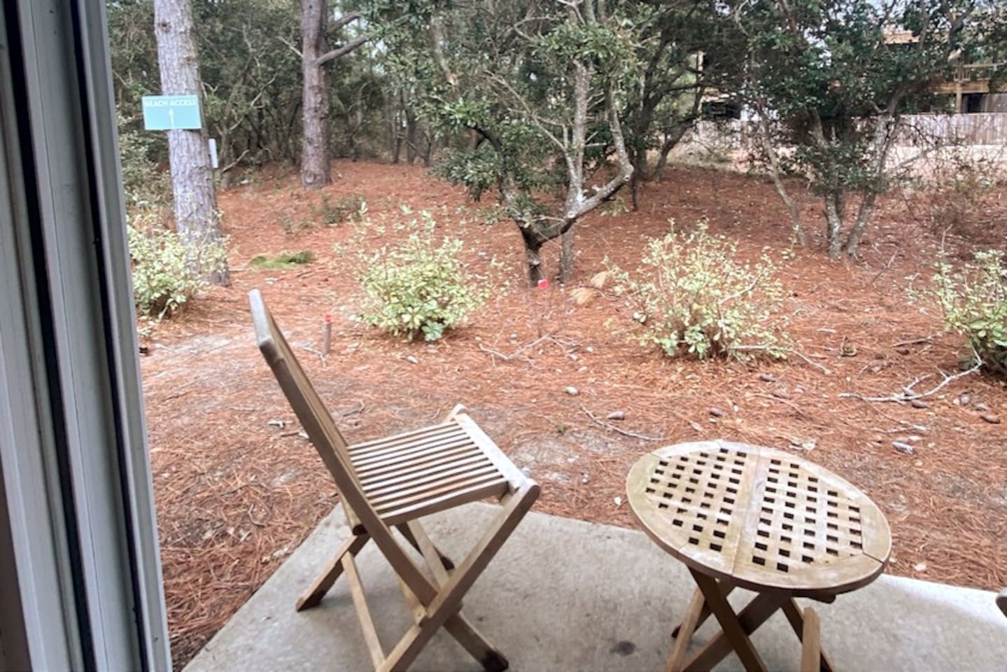 Path to the beach is steps from your private patio and in view from inside the condo.