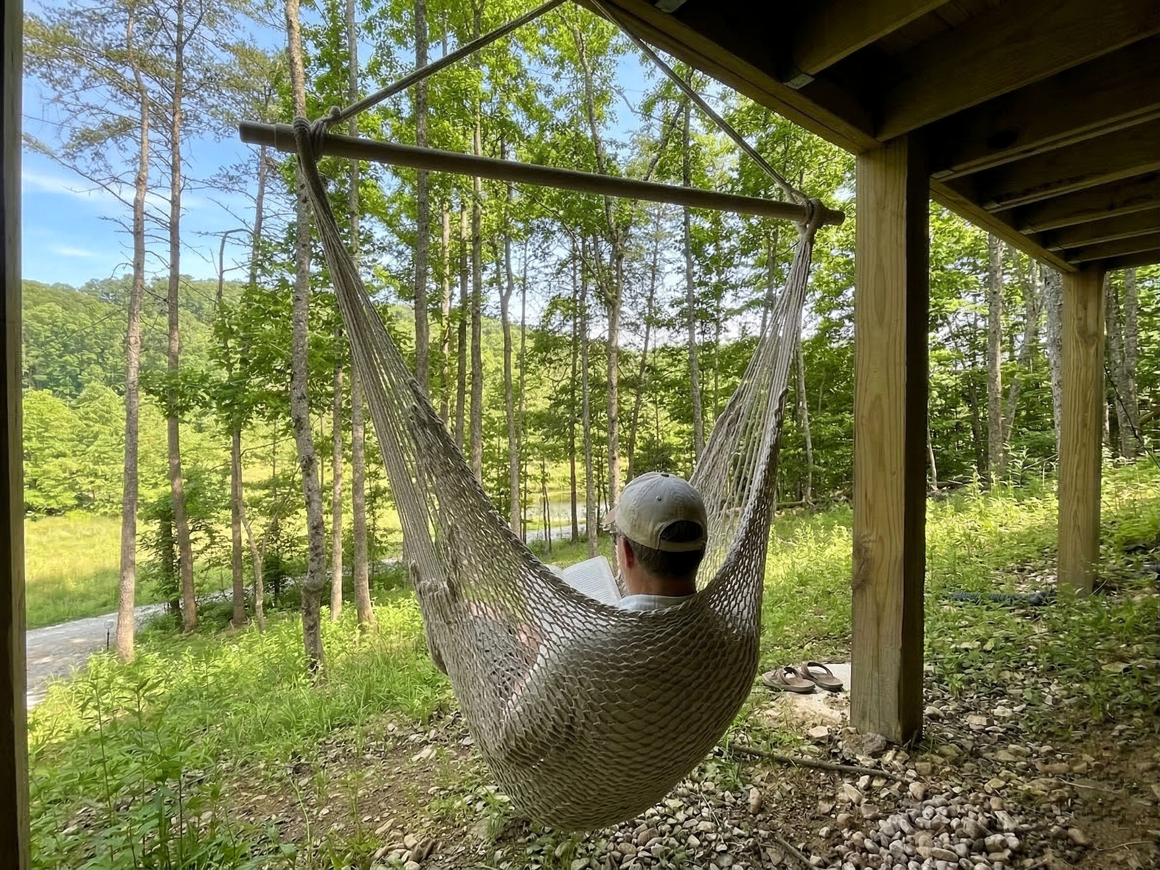 Read a good book while relaxing in one of our hommocks