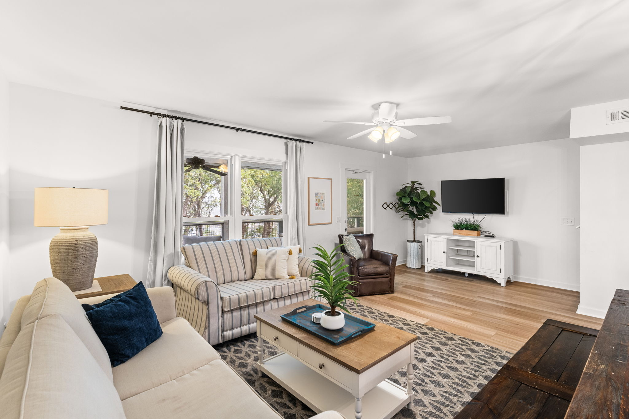 Relax and recharge! The Side A living room is built for comfort and connection.