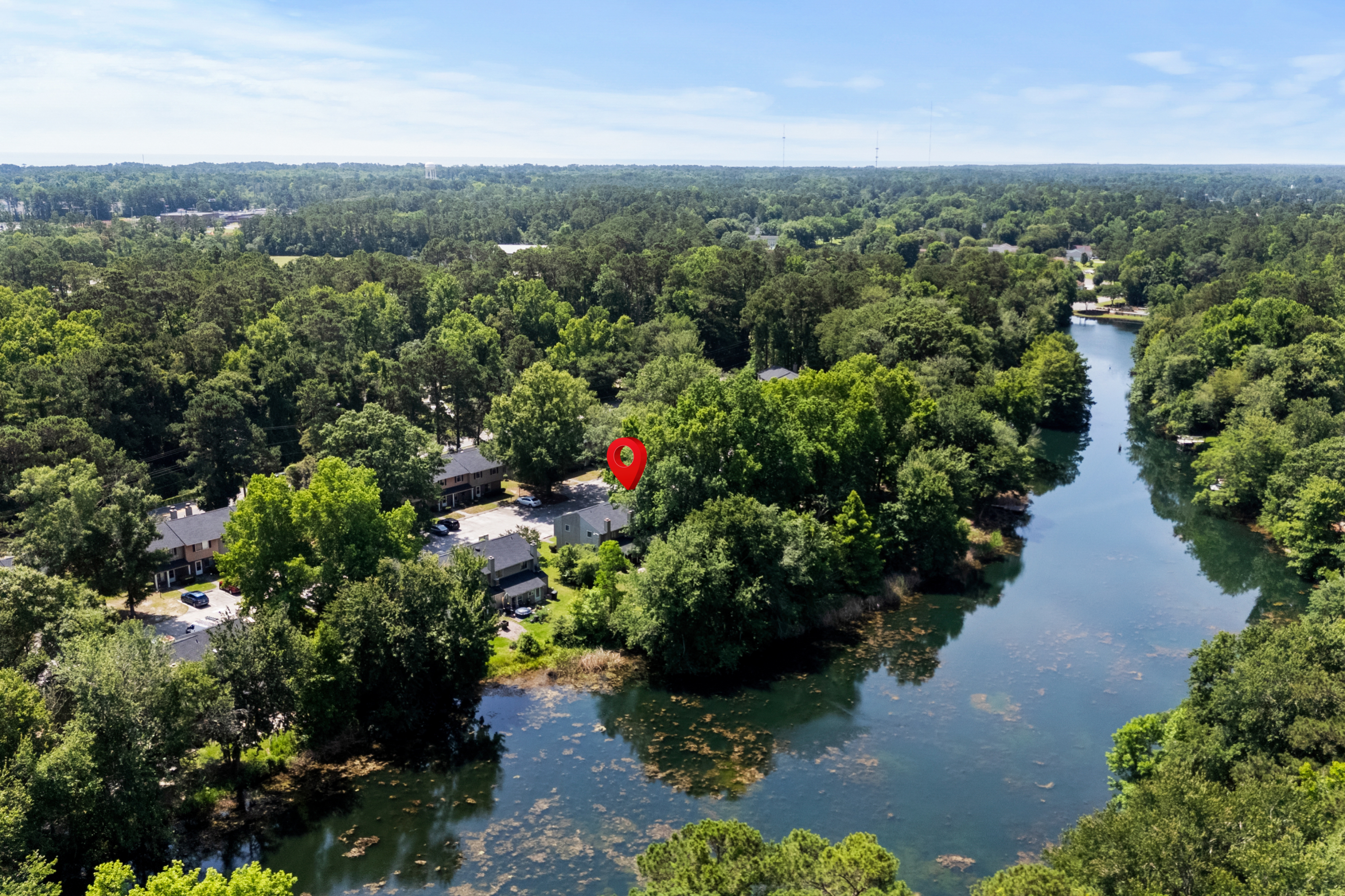 Located on the water