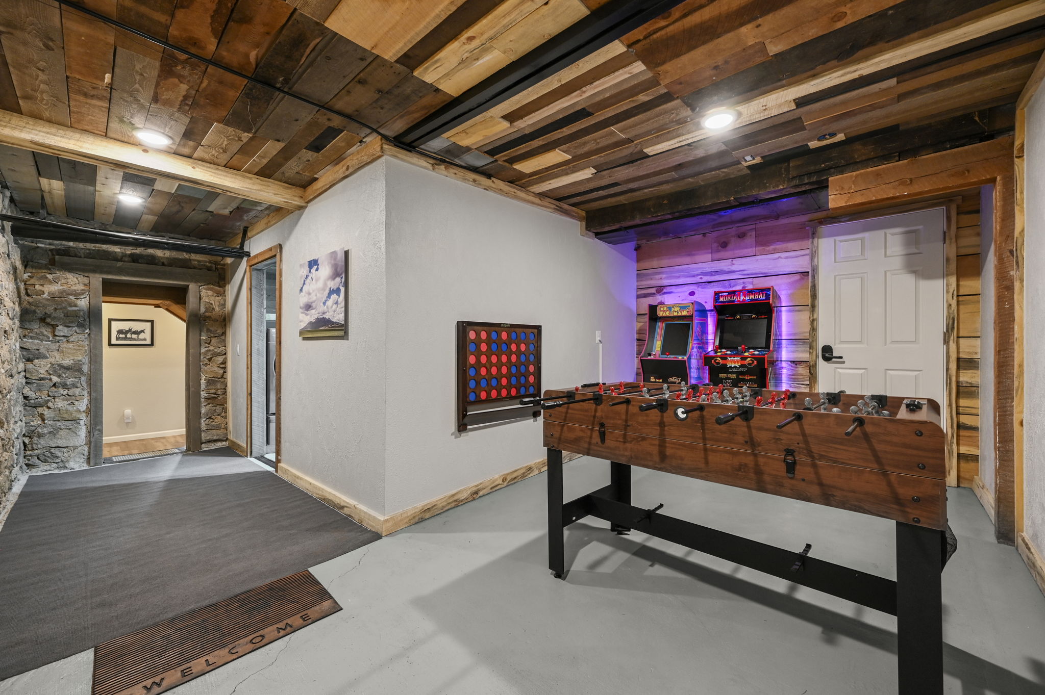 Tired of swimming? Hang out in the game room with foosball/air hockey, arcade games, and giant connect-4!