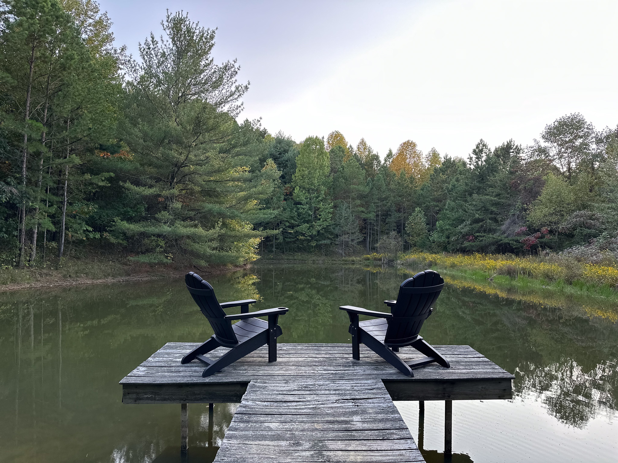 Catch and release fishing from our private pond!