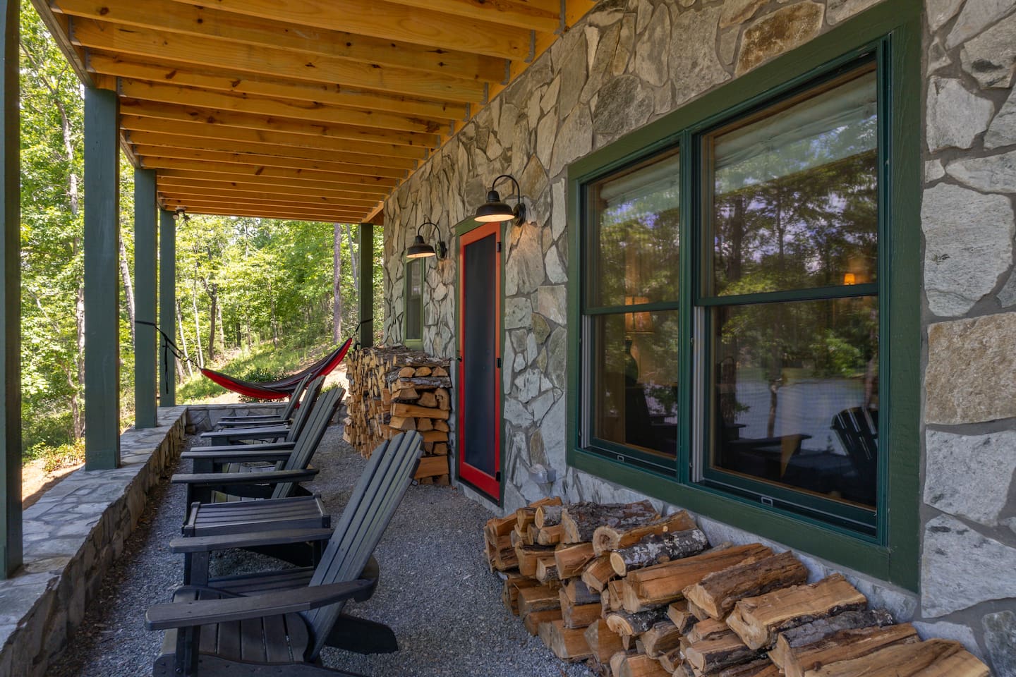 Lower level of home with seating to relax