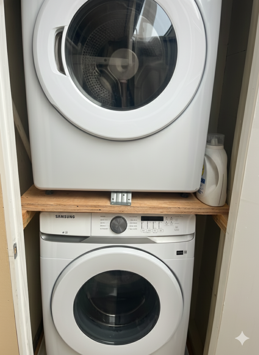 There is a shared washer/dryer down the hallway available for our use.