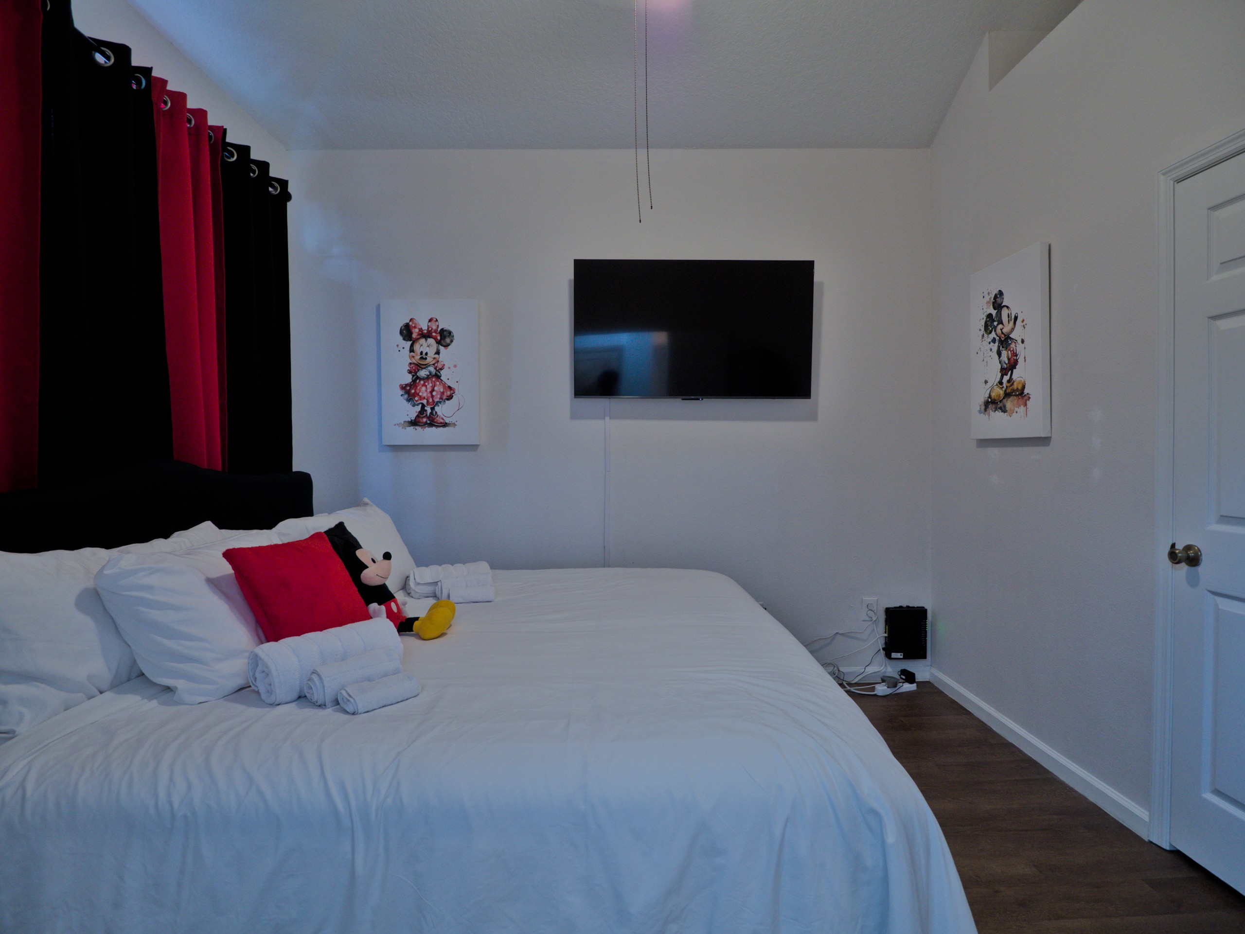 Mickey and Minnie room with king bed.