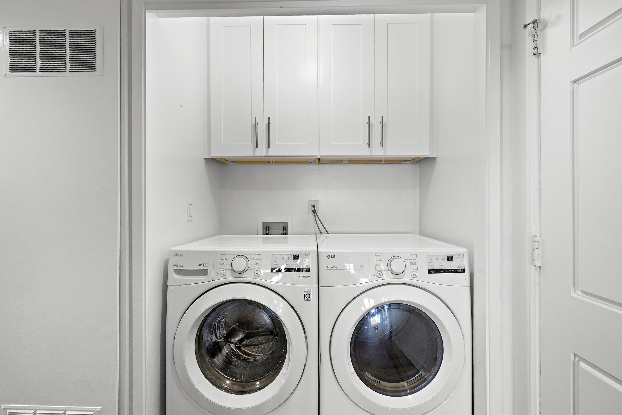 In-unit Washer and Dryer with detergent provided.