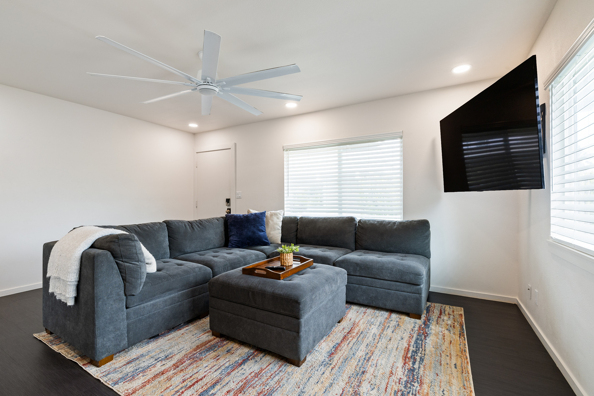 living room with air conditioning