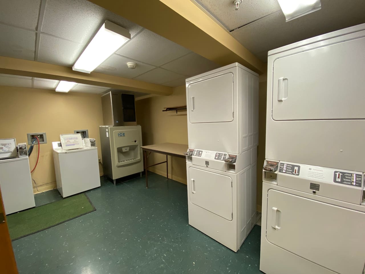 Laundry and ice maker directly across the hall from unit 111