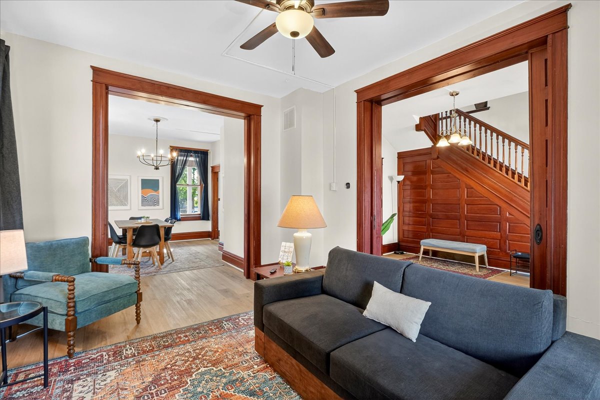 Living room with plenty of natural light.