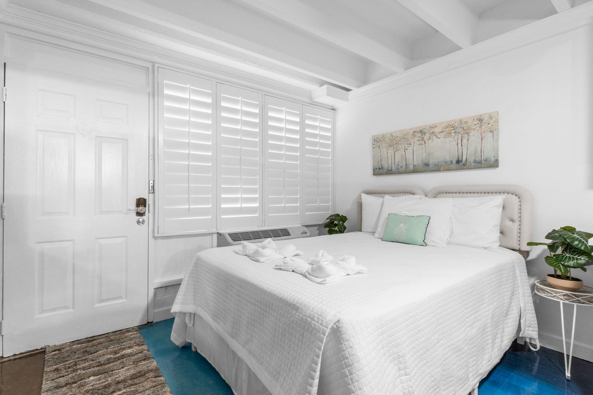 Living Room with Queen Bed and Queen Sleeper Sofa