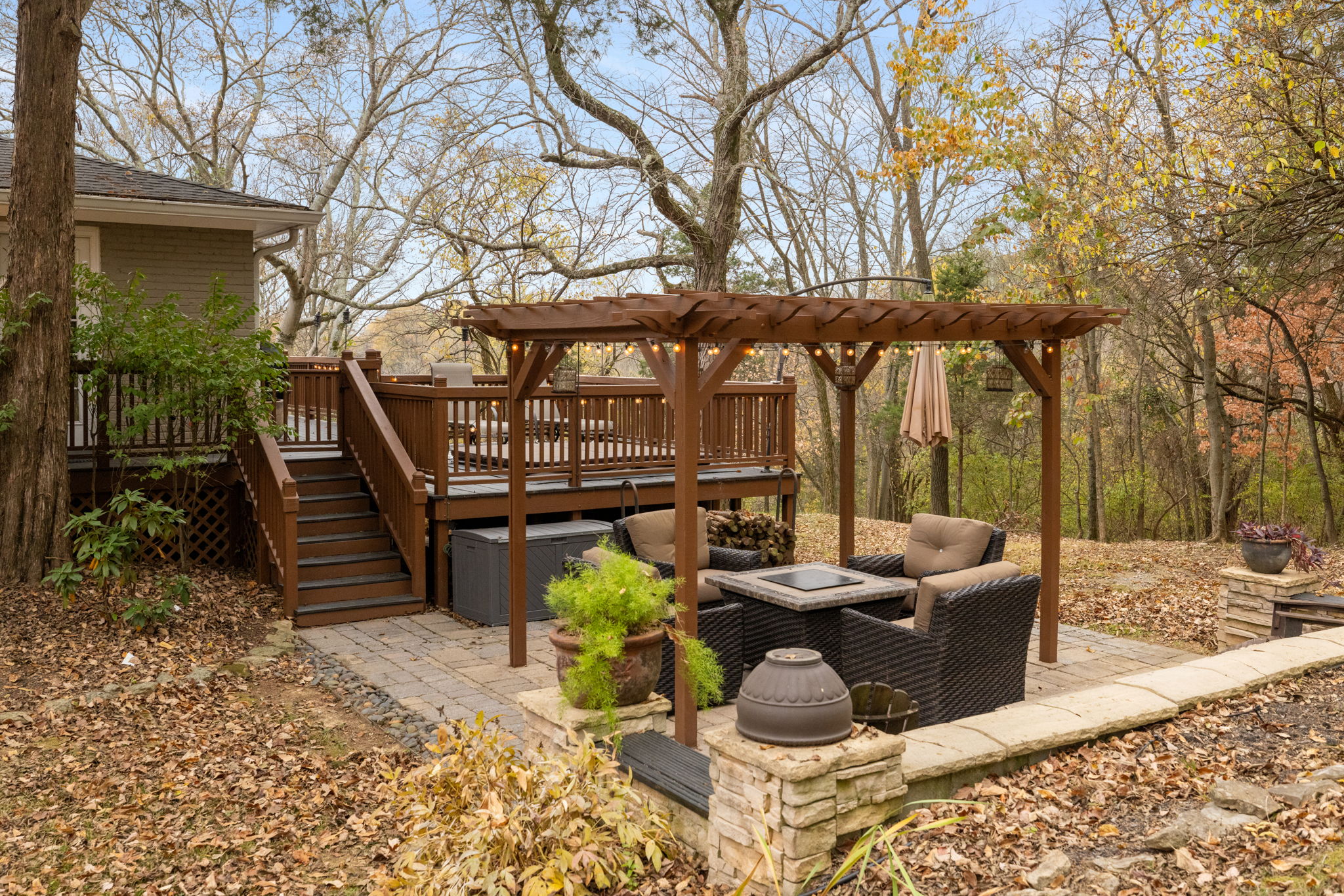 Fire Pit and Pergola