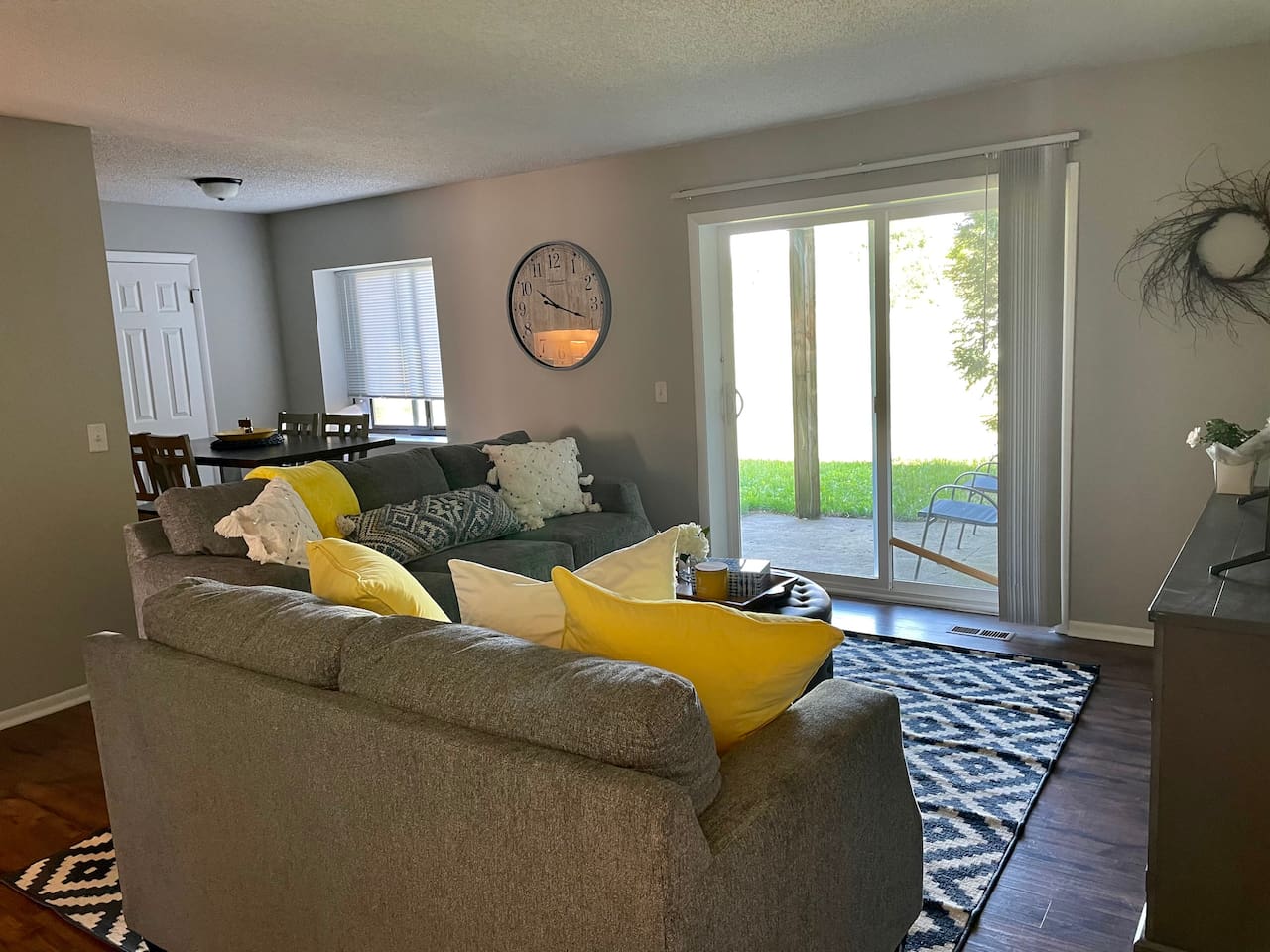 Living room access to private patio