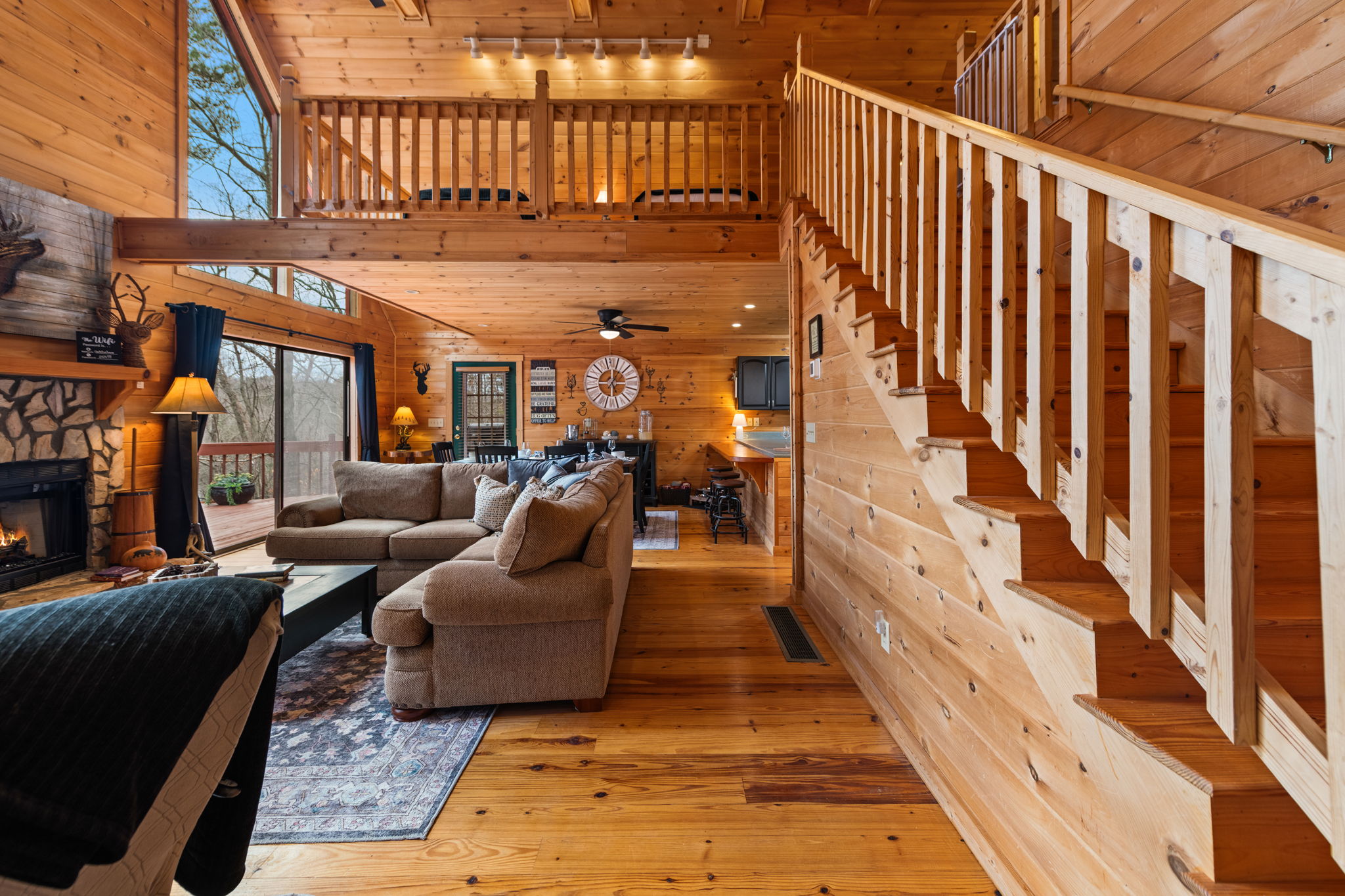 The living room offers a warm and inviting space designed for comfort and connection.