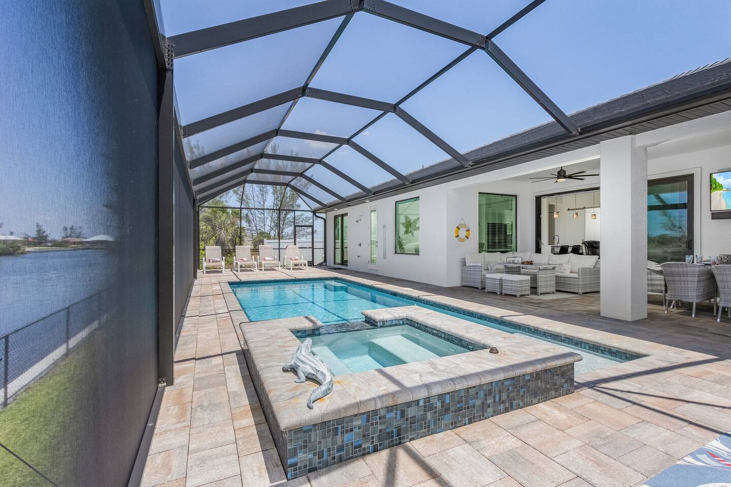 Enjoy a refreshing dip in our crystal-clear saltwater pool and unwind in the luxurious spa!