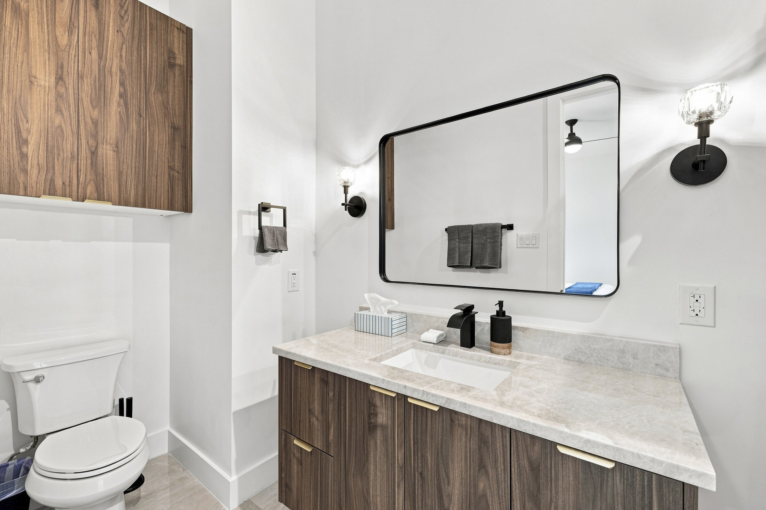 Stylish design meets functionality with elegant fixtures and a chic modern vibe!