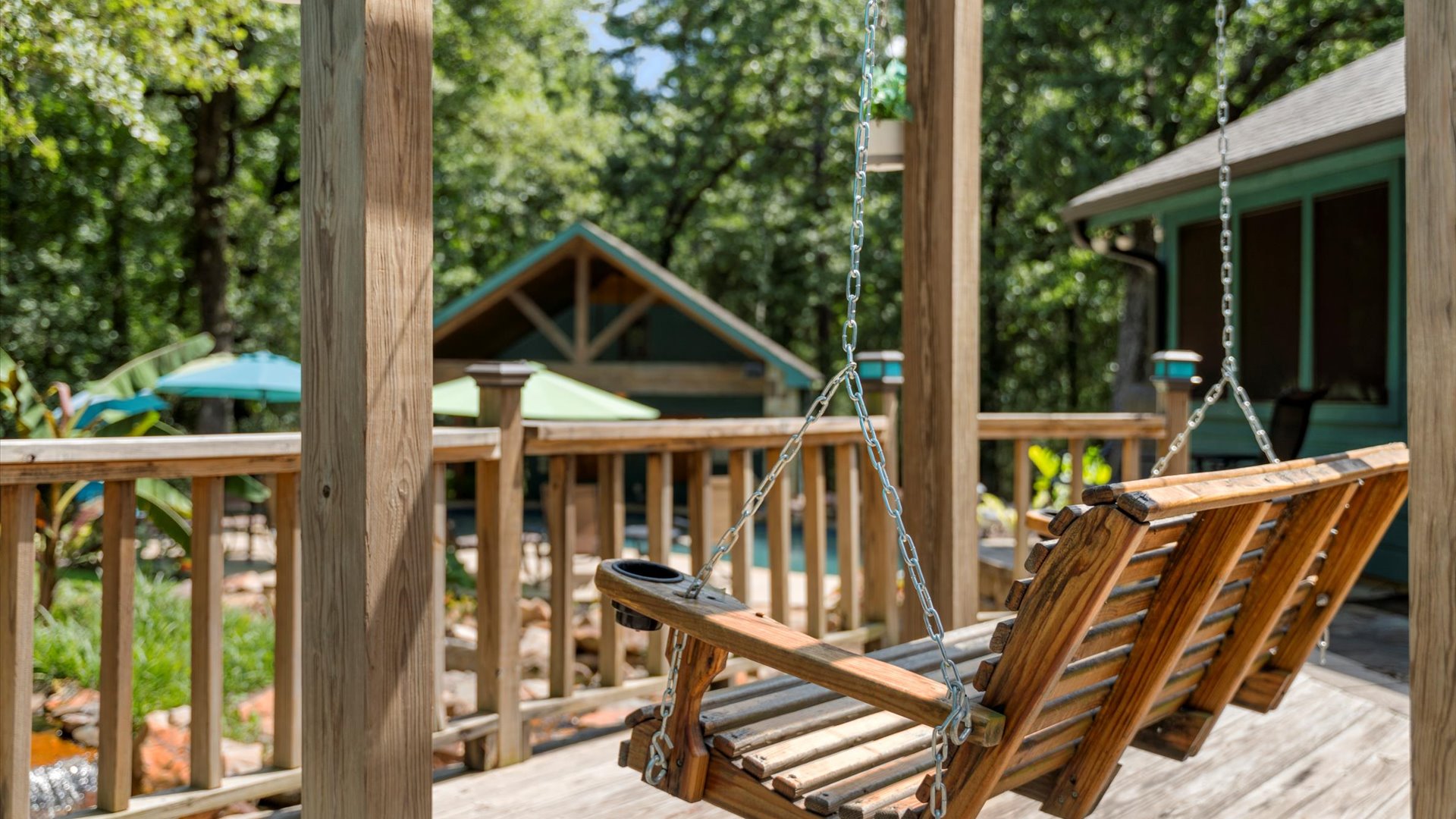 "Just outside on the patio, you'll find a charming porch swing—the perfect spot to relax with a cup of coffee in the morning or unwind in the evening breeze.