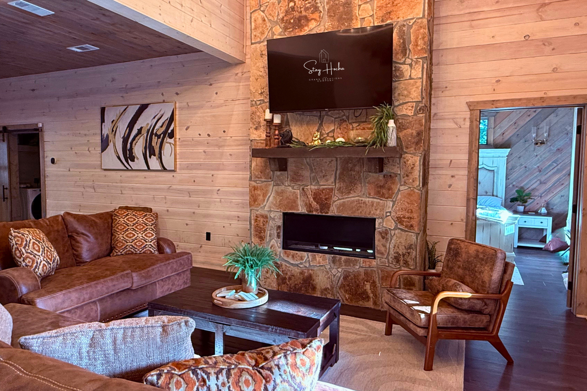 Sit and relax under this beautiful wagon wheel light fixture....watch some TV or just take a quick nap.