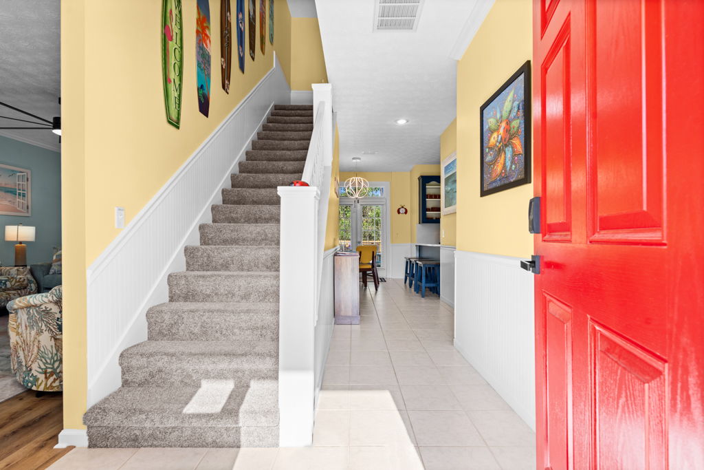 Staircase to the Three Upstairs Bedrooms