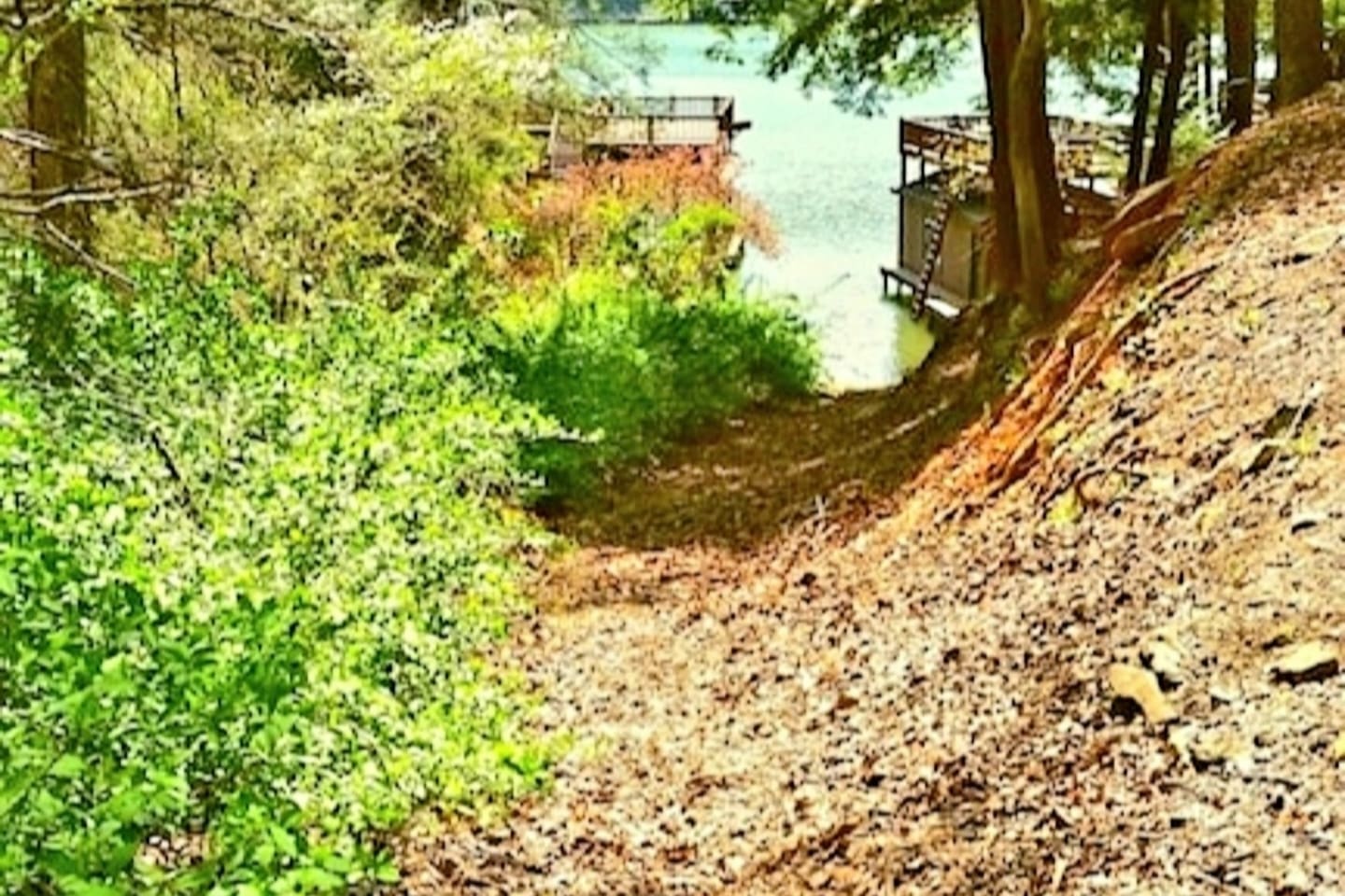 Lake access from the cabin,  5 minute walk.  Great for putting in tubes, fishing or swimming. Kayaks available upon request with weekly booking.
