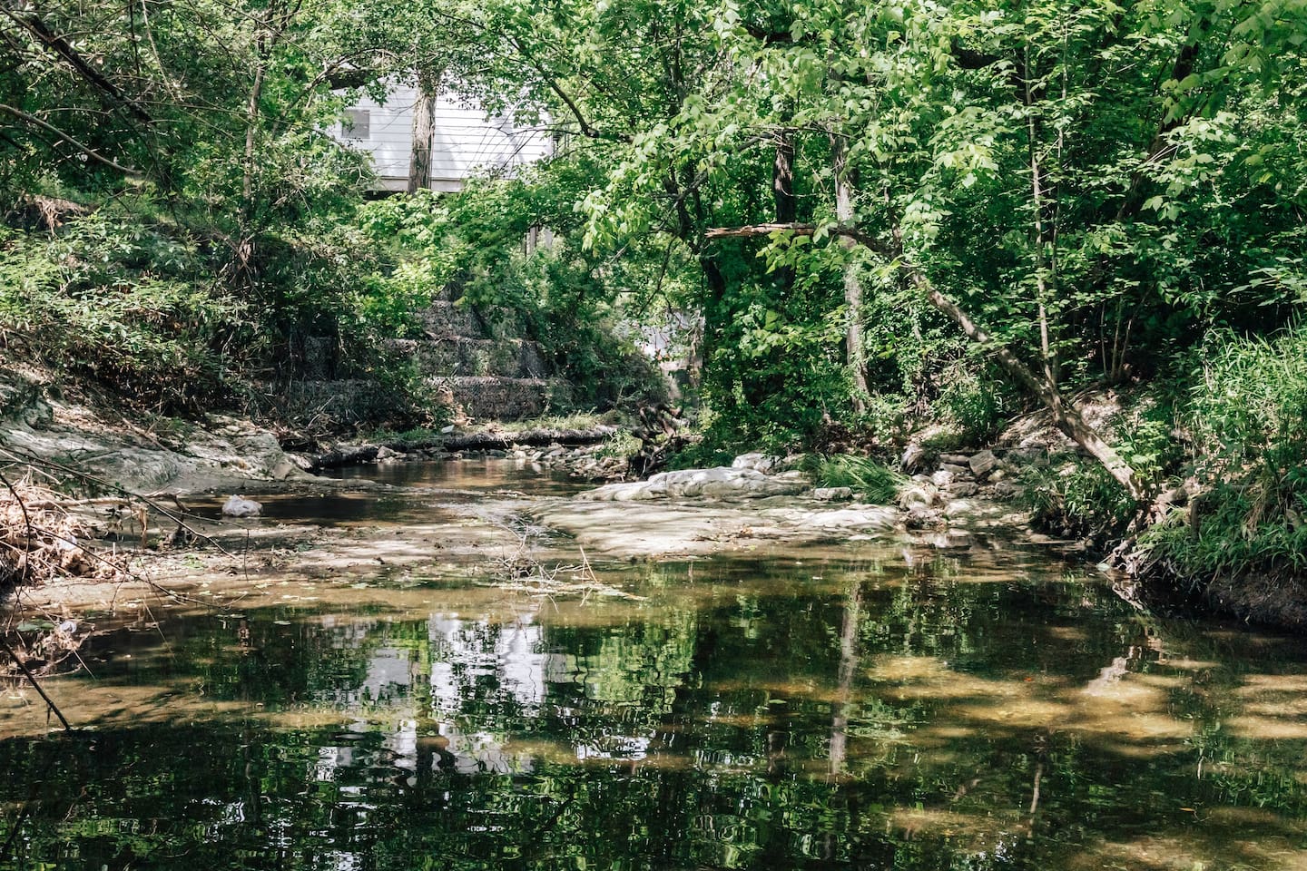 House has access to the beach of the creek where you can have a picnic.