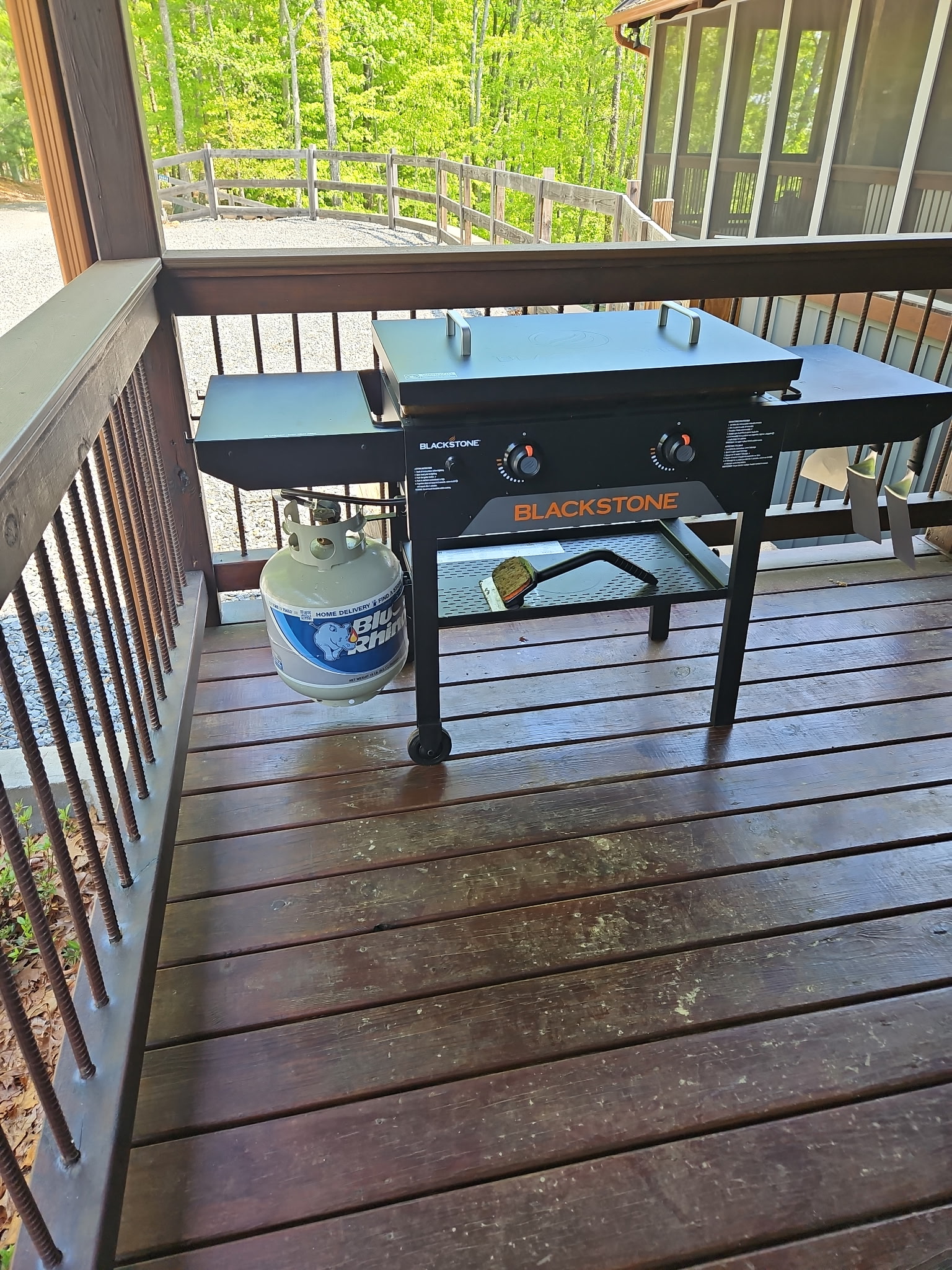 Blackstone grill with propane provided