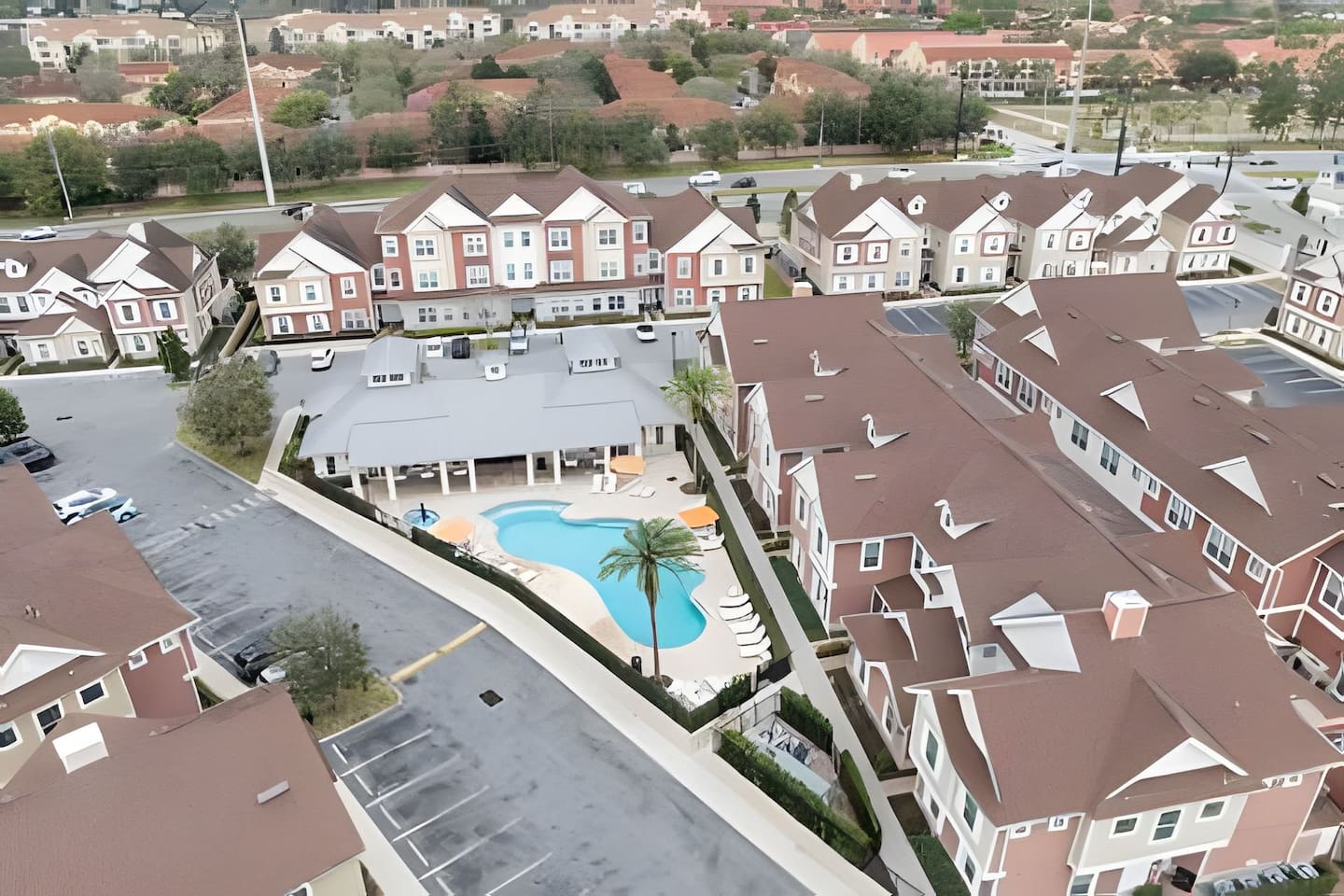 This community offers a beautiful pool and easy access to everything you need for the perfect stay.