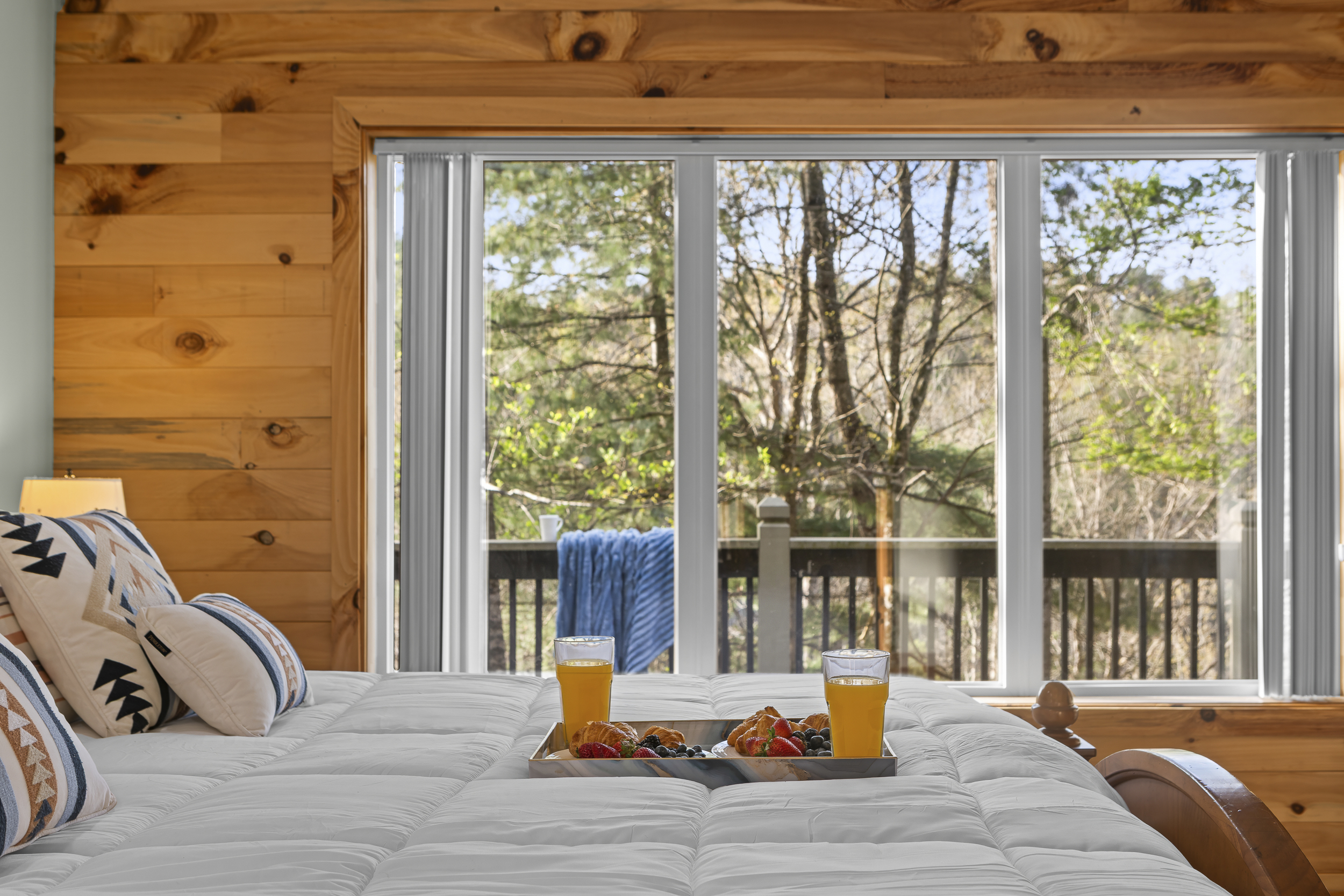 Master King Bedroom 1: Wake up to stunning views while enjoying breakfast in bed on your private balcony!