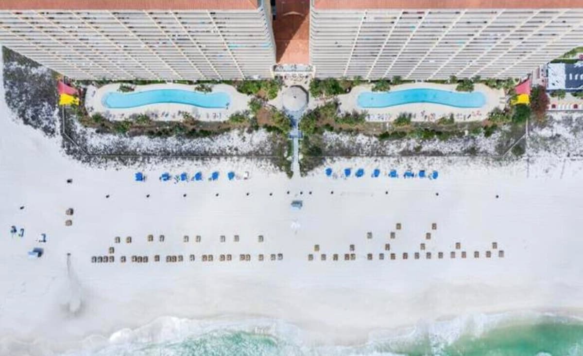Aerial view of the resort
