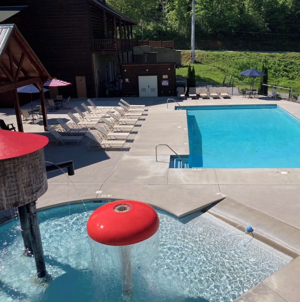 Community pool open Memorial Day through Labor Day.  No life guards on duty.  