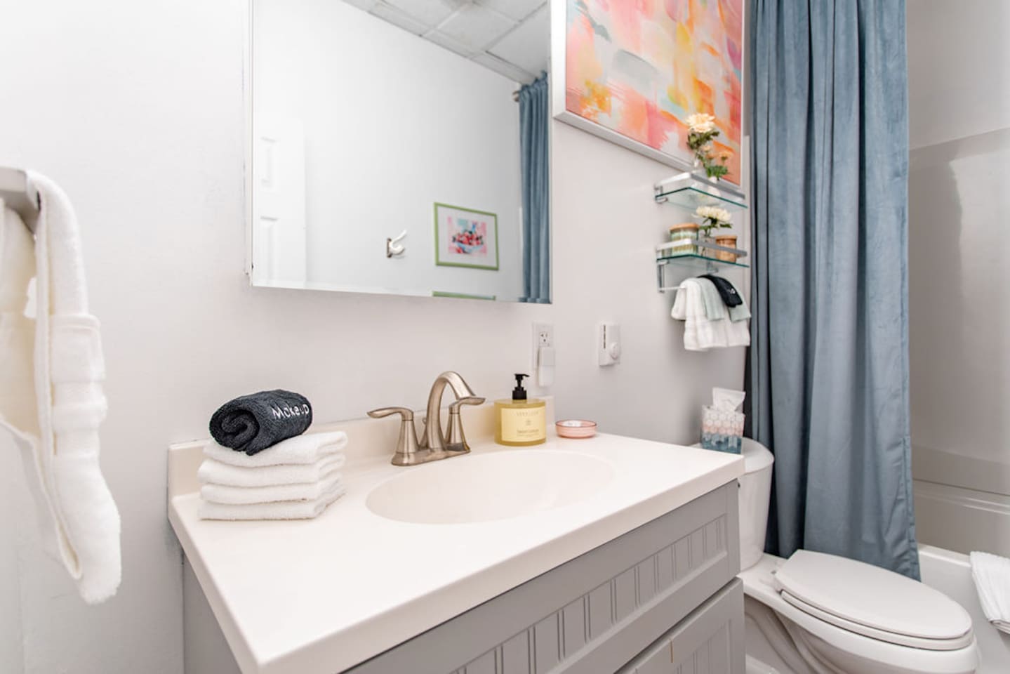 Full bathroom with modern fixtures and a clean, contemporary design.