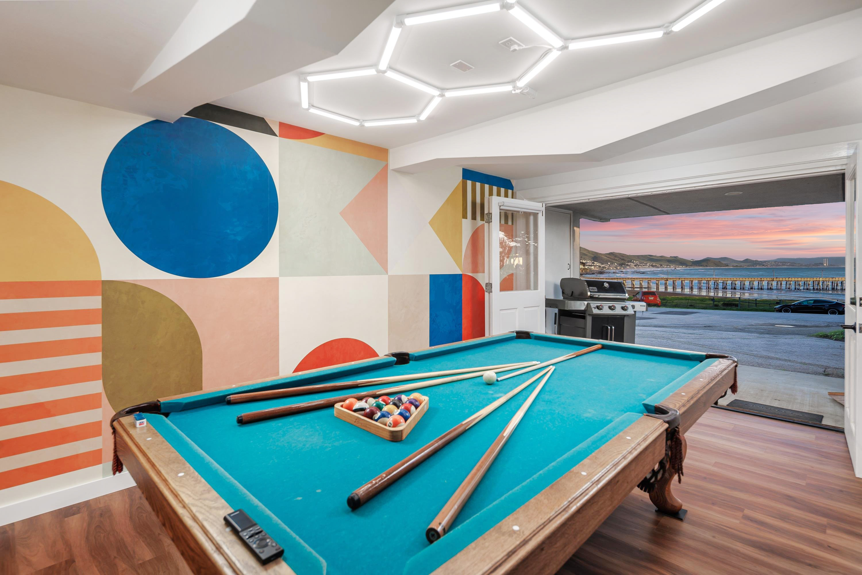 Your game-night with this kind of view of the ocean? Can't beat that