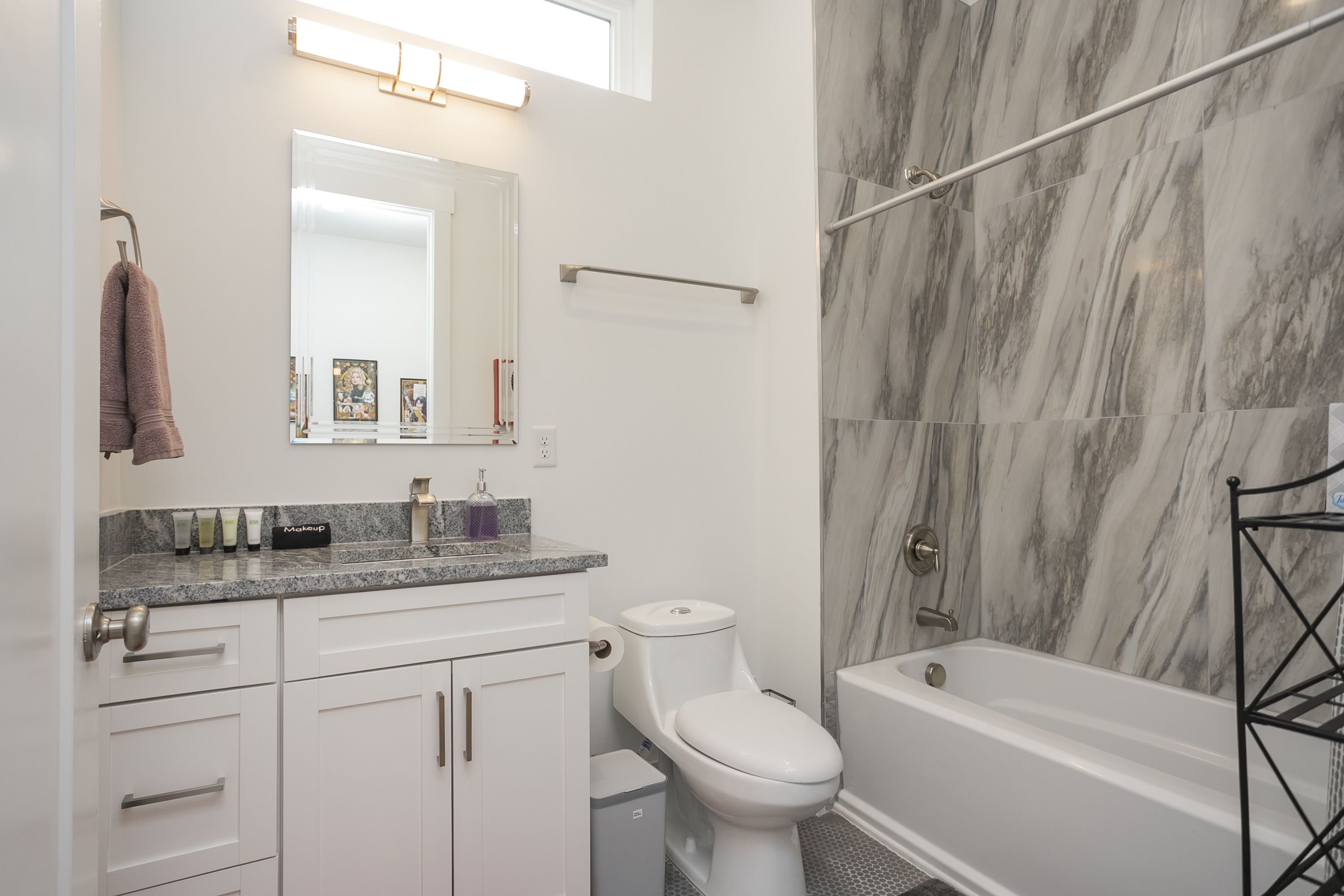 The Legends ensuite Bath includes a shower/tub combo.